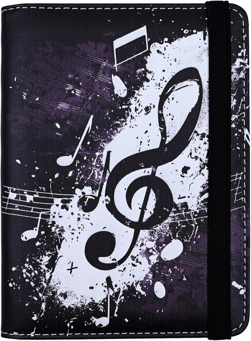 bassyil Music Note Passport Holder for Women and Men PU Leather Passport Cover for Travel - Image 1